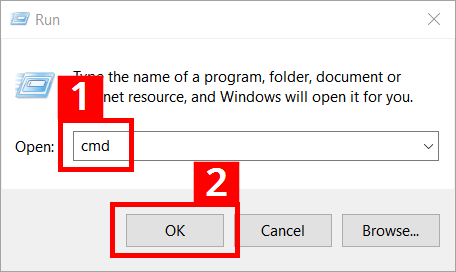Aprite il terminale del prompt dei comandi di Windows