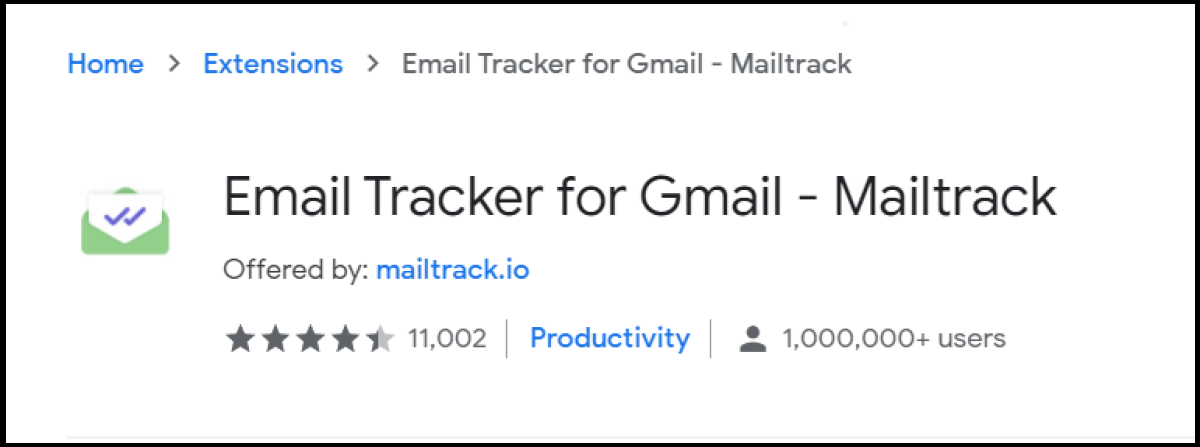 Mailtrack fornisce conferme di lettura e traccia le attività delle e-mail inviate