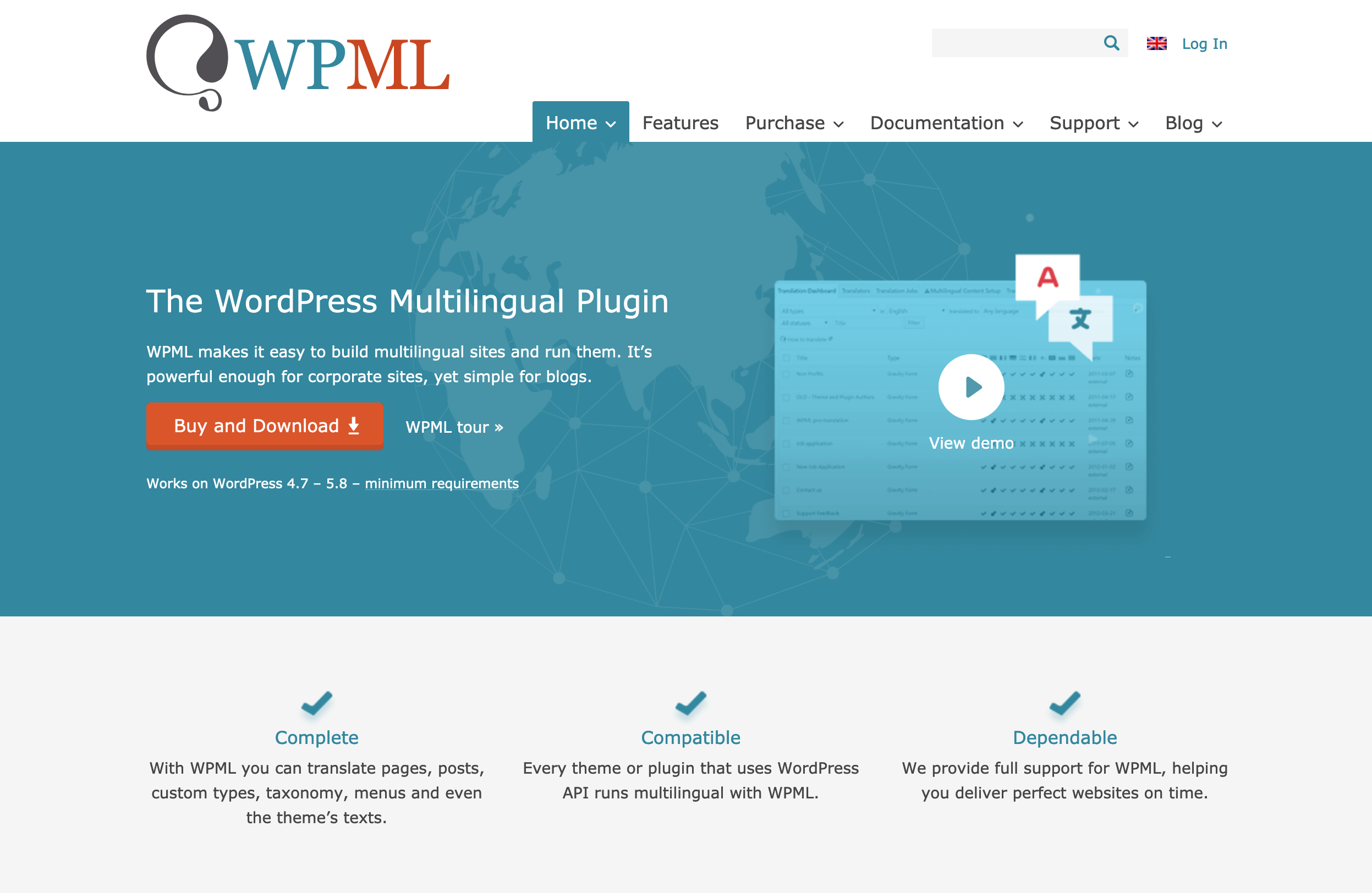 Sito web del plugin WordPress WPML