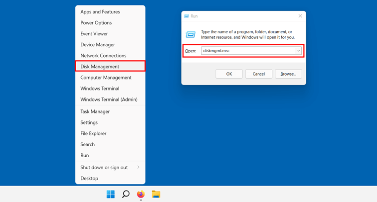 Windows 11: aprire lo strumento Gestione disco