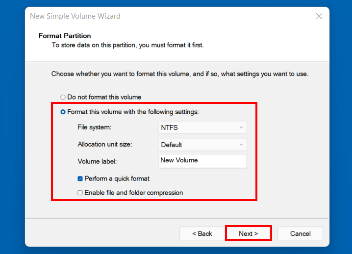 Partizionare il disco rigido in Windows 11