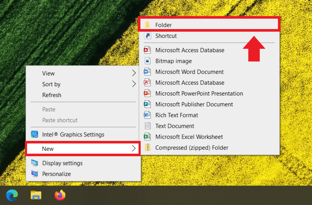 Windows 10: aprite la God Mode sul desktop scegliendo “Nuovo” e poi “Cartella”