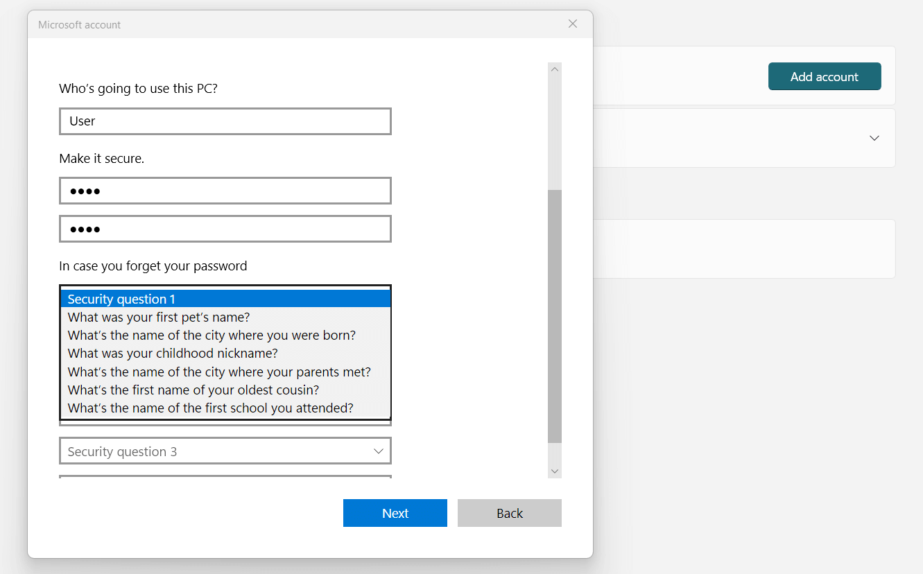 Windows 11: creare un account utente