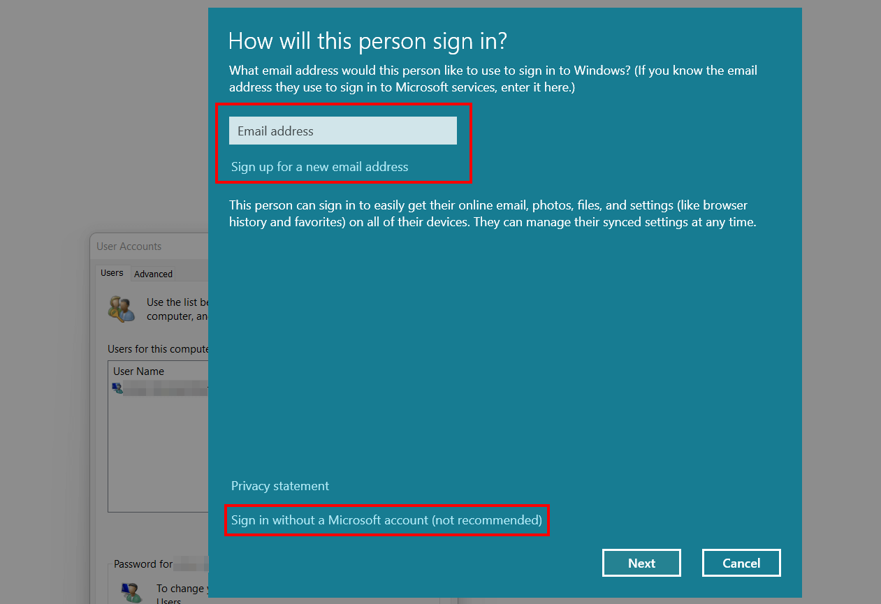 Windows 11: collegare account Microsoft