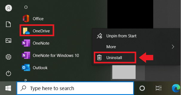 L’elenco delle app trovate nel menu Start di Windows