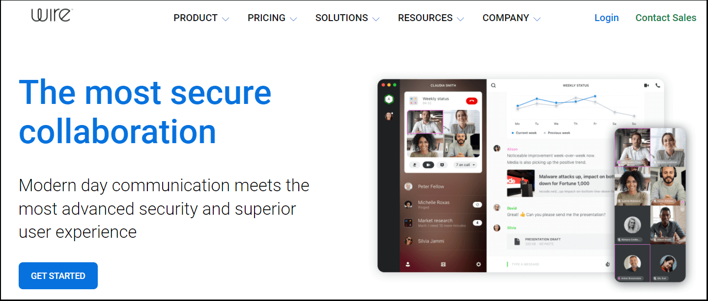 Pagina dell’Installazione dell’app Wire su Google Play Store