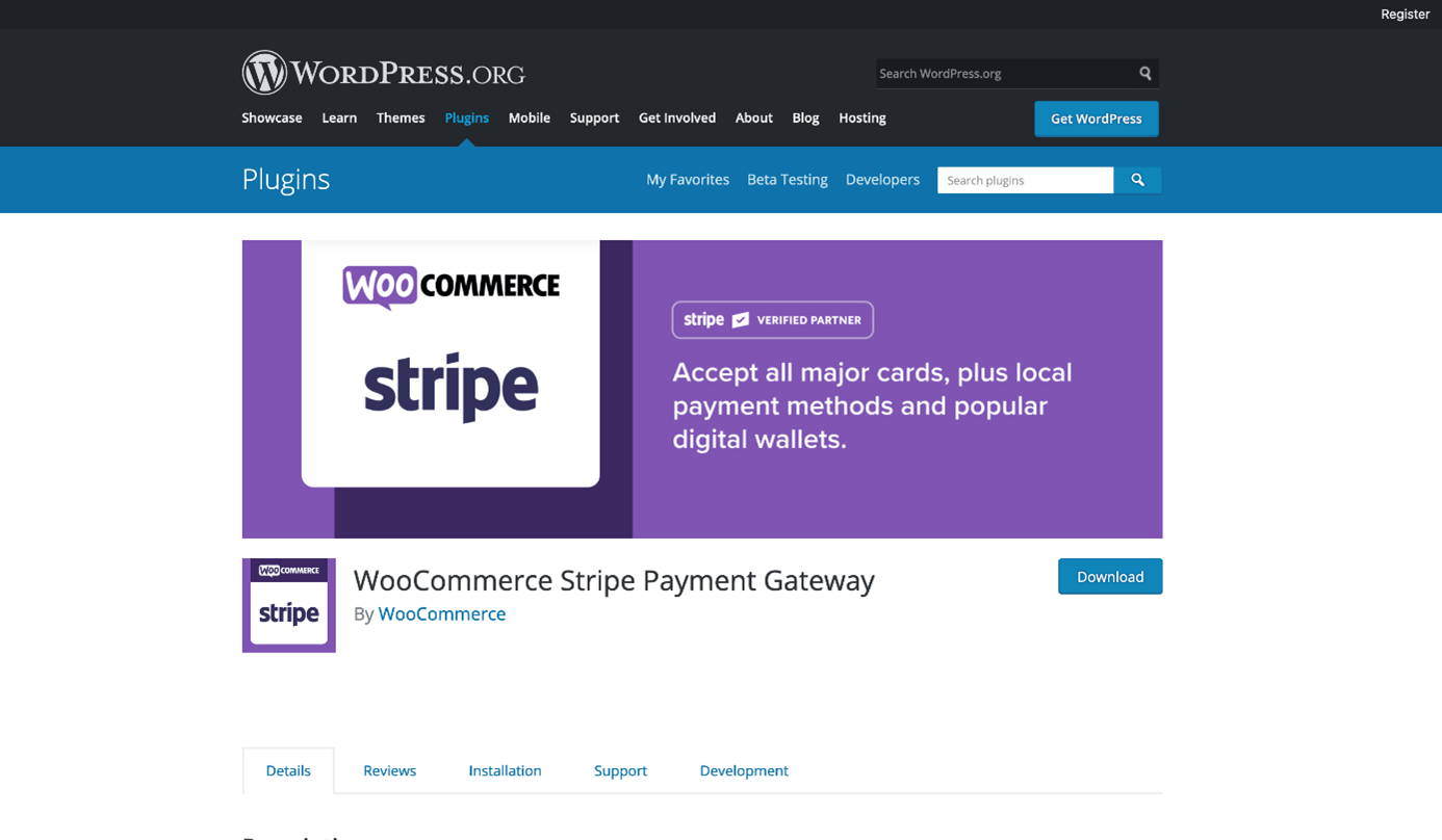 WooCommerce Stripe Gateway su WordPress.org