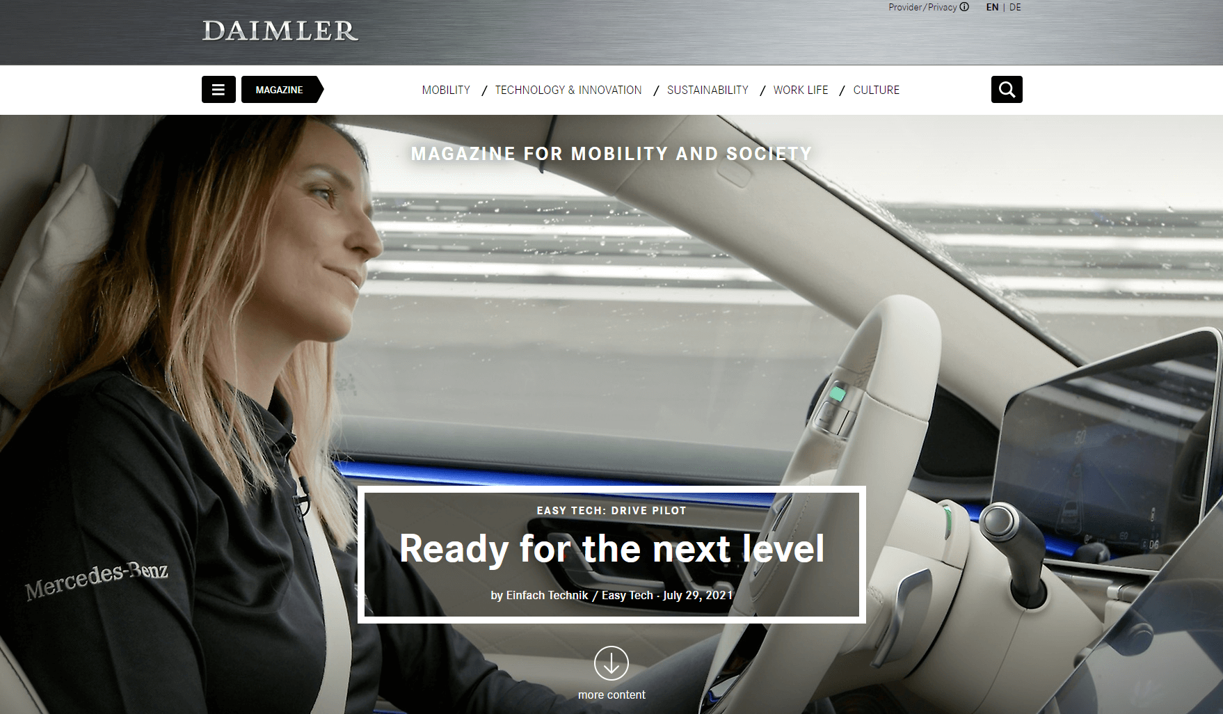 Blog WordPress: l’esempio del blog di Daimler