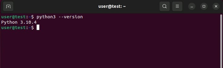 Terminale Ubuntu: controllare la versione di Python installata
