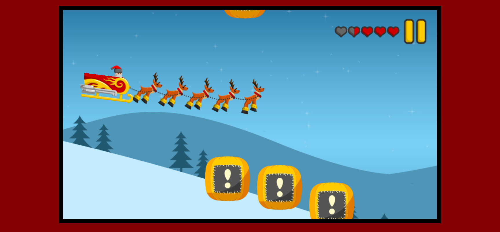 Screenshot del minigioco “Game Christmas Furious”