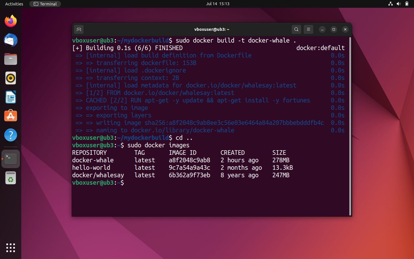 Terminale di Ubuntu: panoramica di tutte le immagini