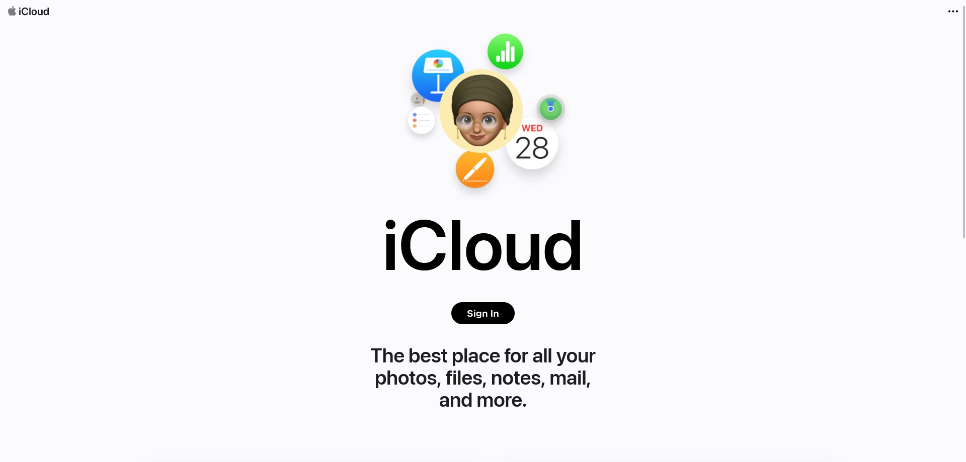 Pagina di login di iCloud