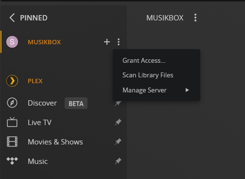 Percorso per gestire Plex Media Server e applicare le impostazioni Percorso per gestire Plex Media Server e applicare le impostazioni