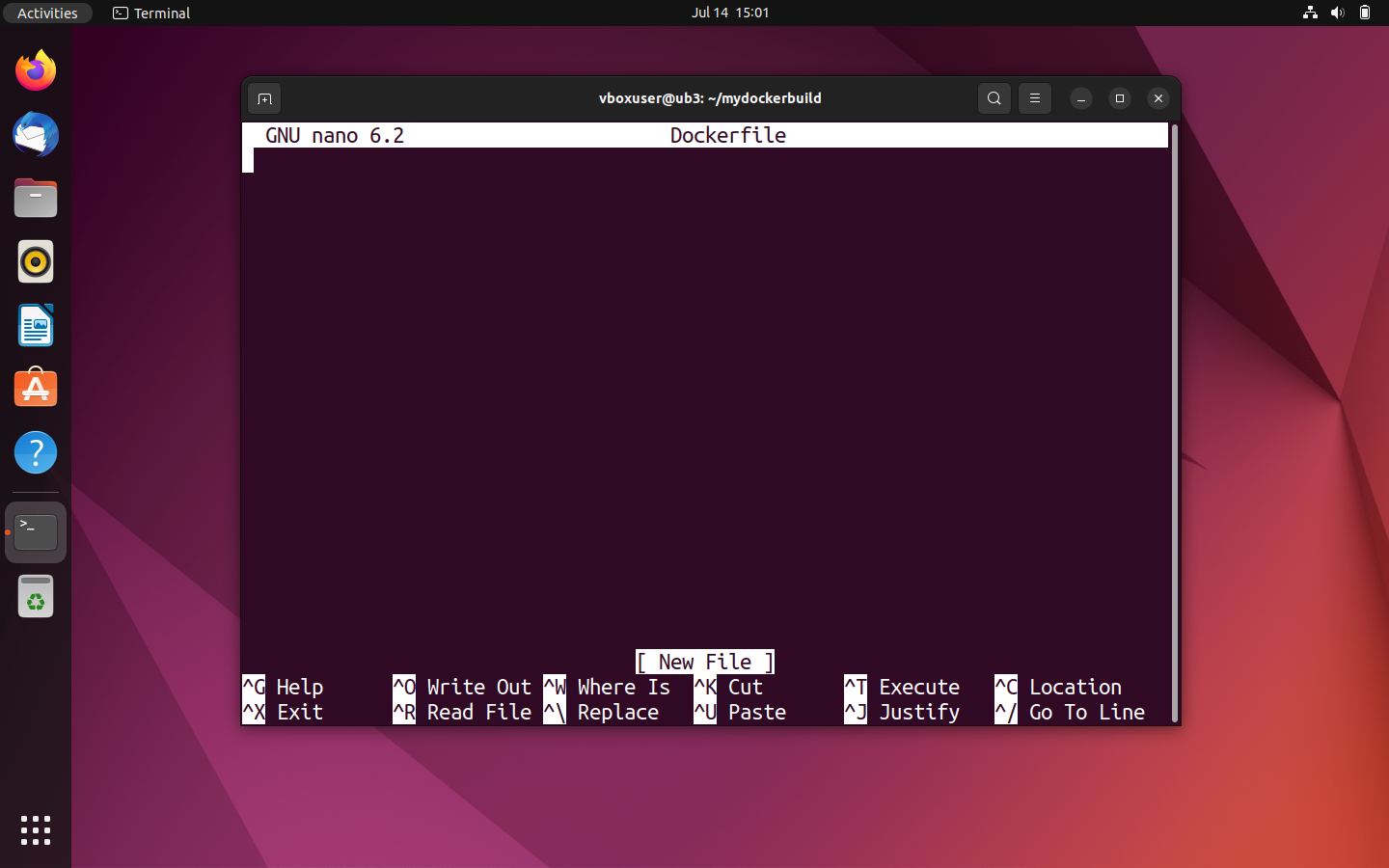 Terminale di Ubuntu: creare file di testo con Nano