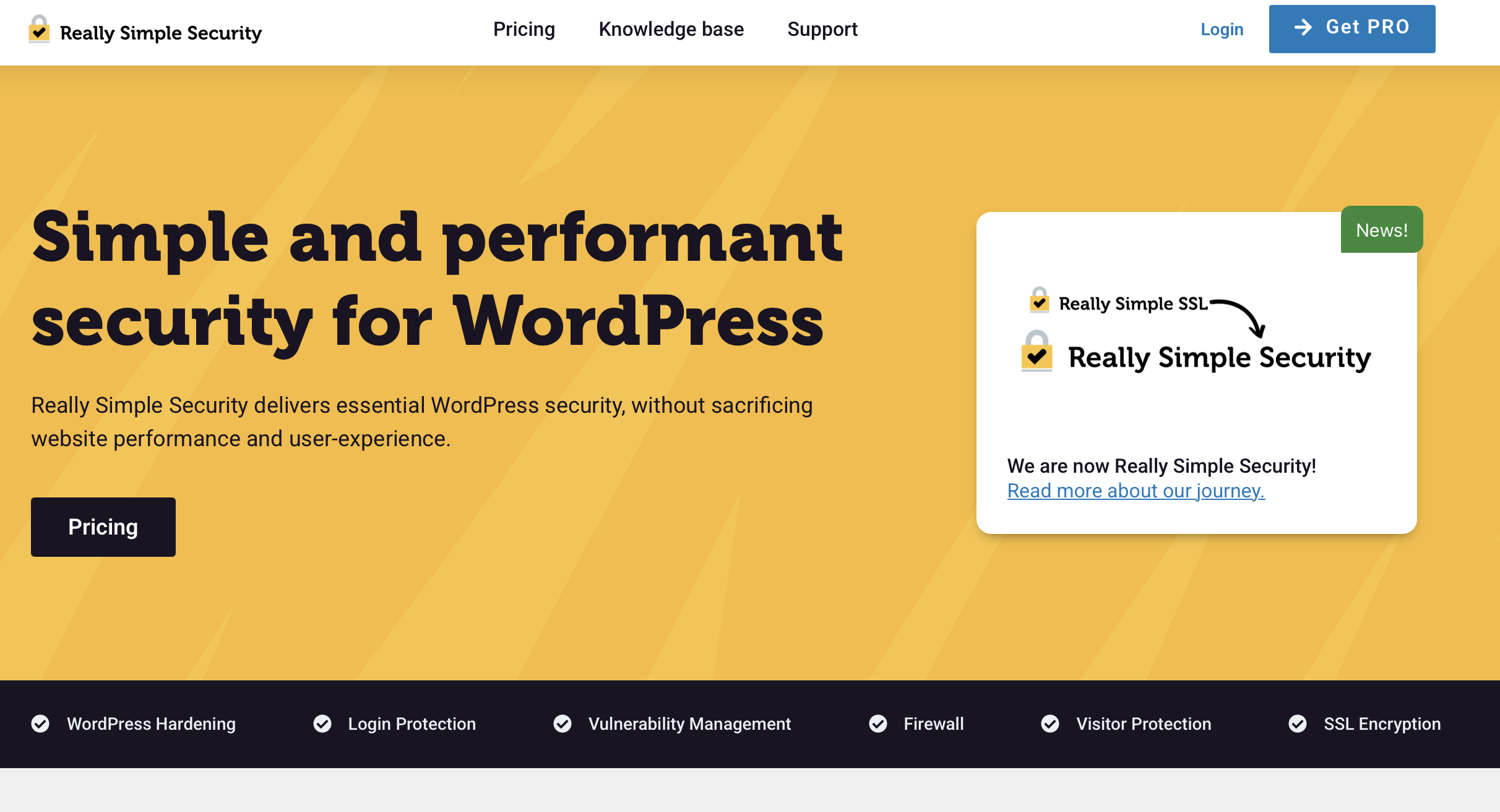 Sito web di Really Simple Security Immagine: Sito web di Really Simple Security