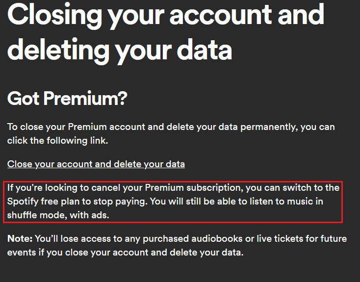Spotify: passa alla versione gratuita Spotify: passa alla versione gratuita