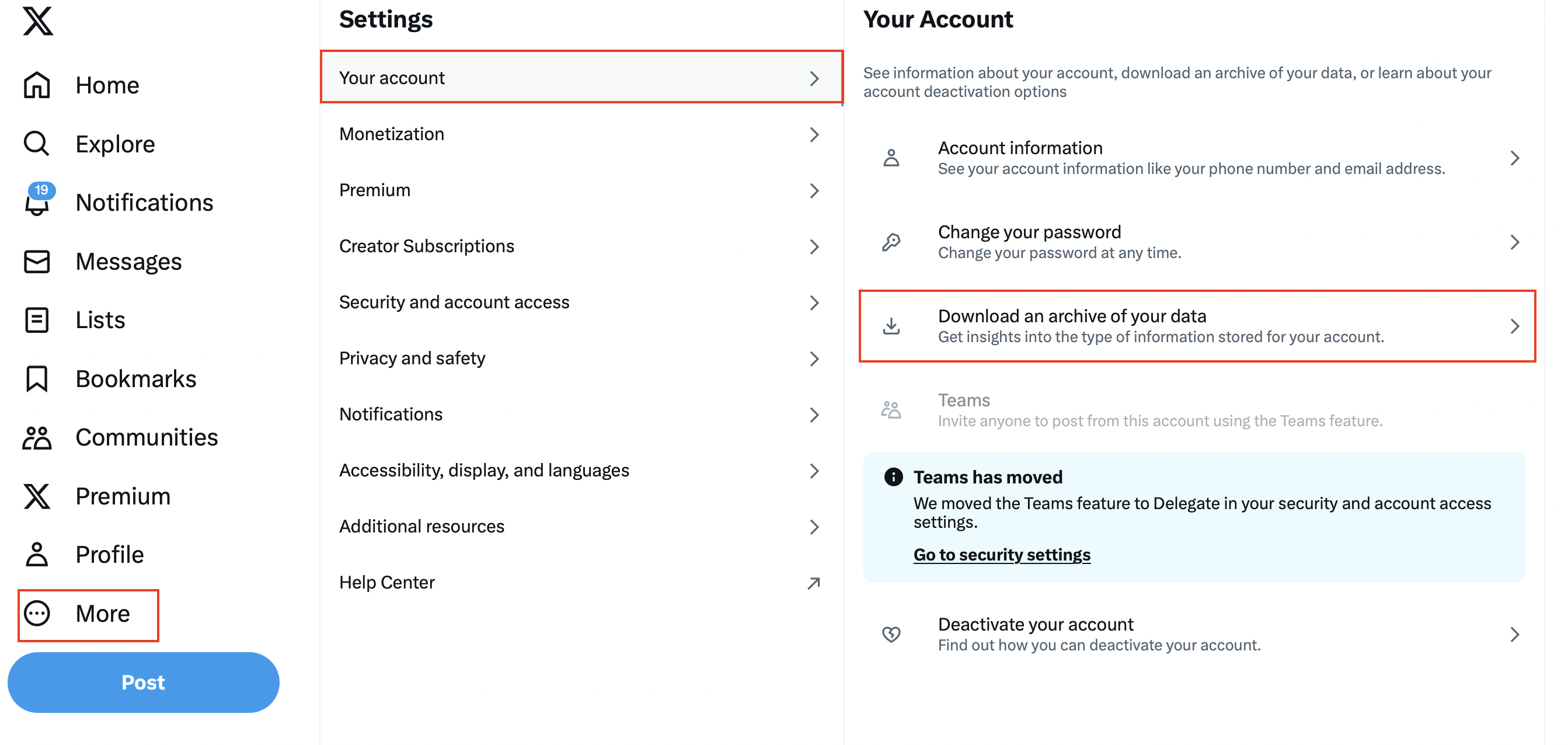 Twitter: archiviazione dei dati Twitter: archiviazione dei dati