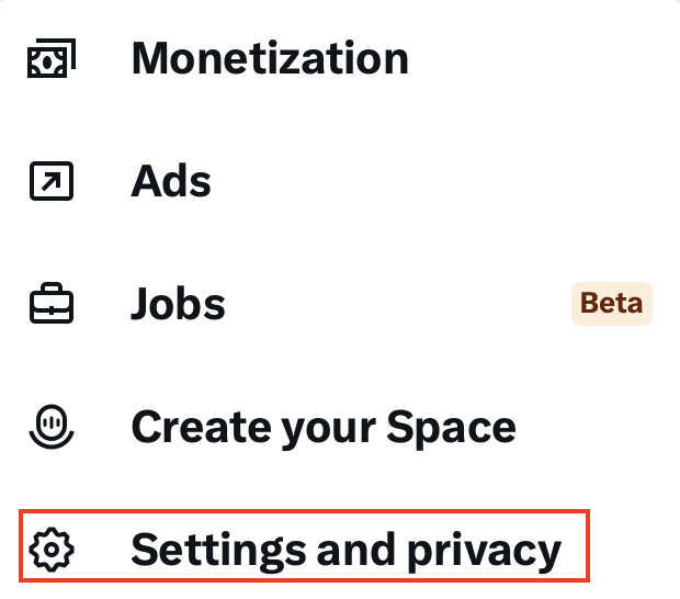 Twitter: “Impostazioni e privacy” Twitter: “Impostazioni e privacy”