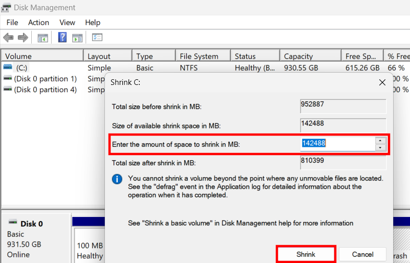 Gestione disco in Windows 11 Gestione disco in Windows 11