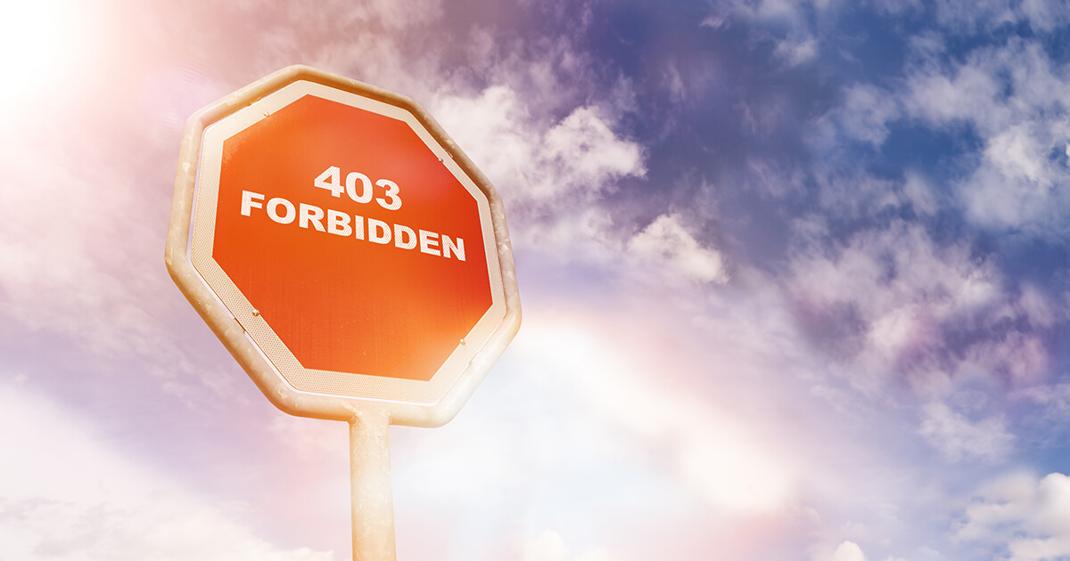 Cosa fare quando si presenta l’errore 403 Forbidden?