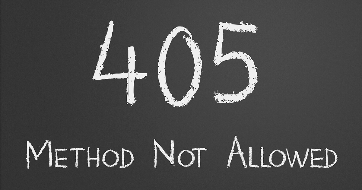 Come risolvere l'errore 405 – Method not allowed