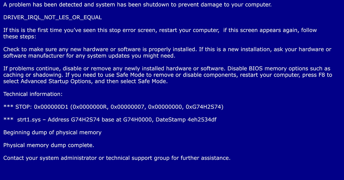 Blue Screen Come risolvere la schermata blu di Windows IONOS