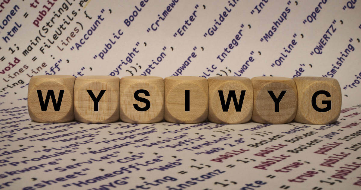WYSIWYG: Io vedo quello che vedi tu WYSIWYG: Io vedo quello che vedi tu