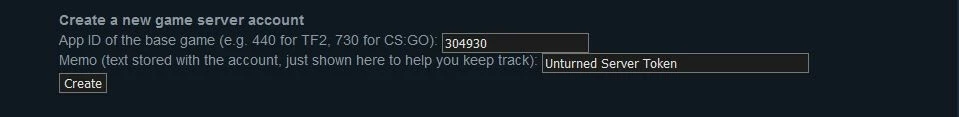 Immagine: Gestione account dei server di gioco: creare un GSLT per il server Unturned
