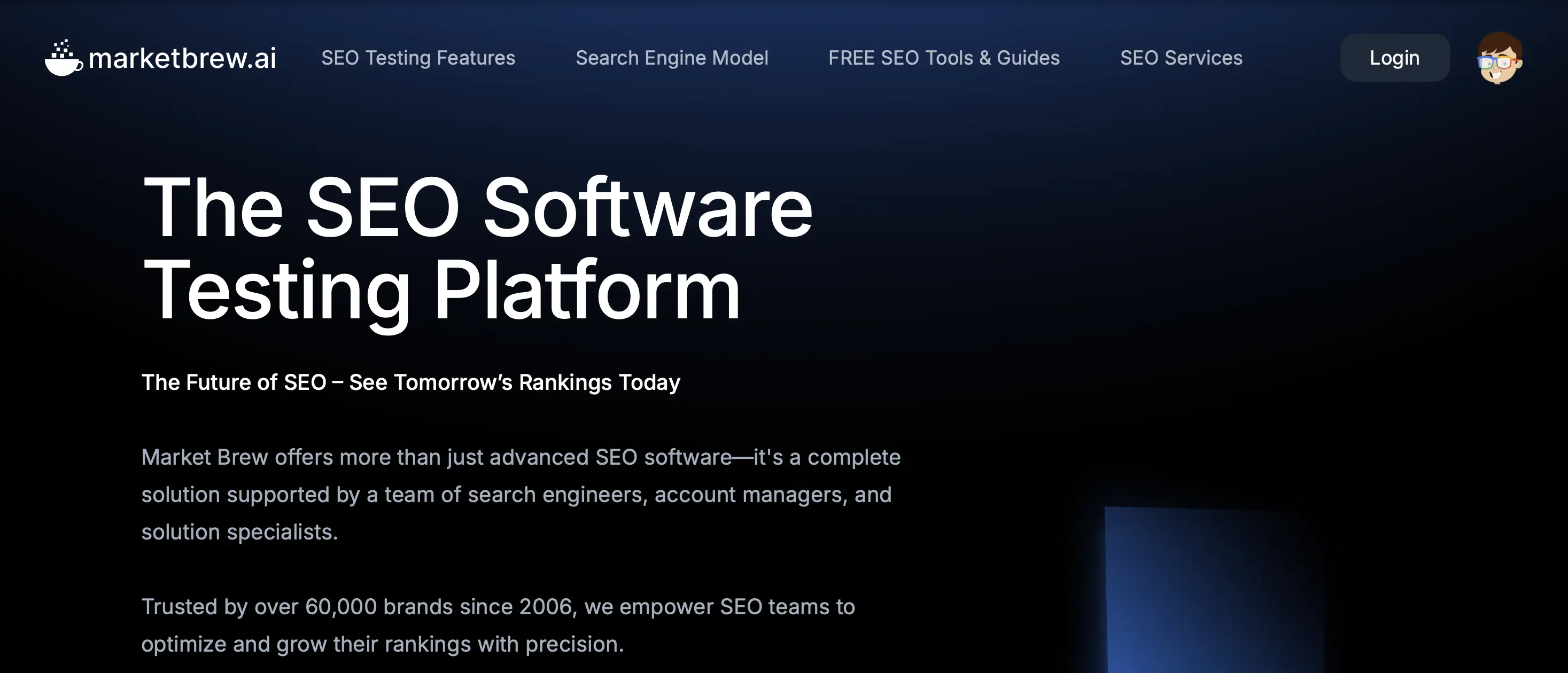Immagine: Schermata del sito web di Market Brew