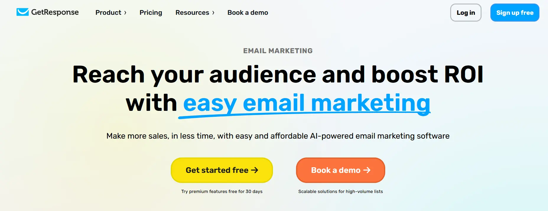 Immagine: Sito di GetResponse