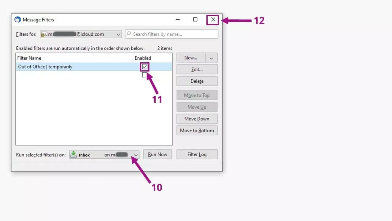 Risposta automatica in caso di assenza con Thunderbird: attivare filtro