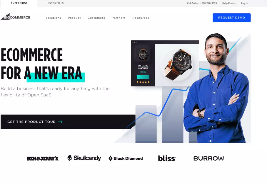 Screenshot della pagina del prodotto di BigCommerce