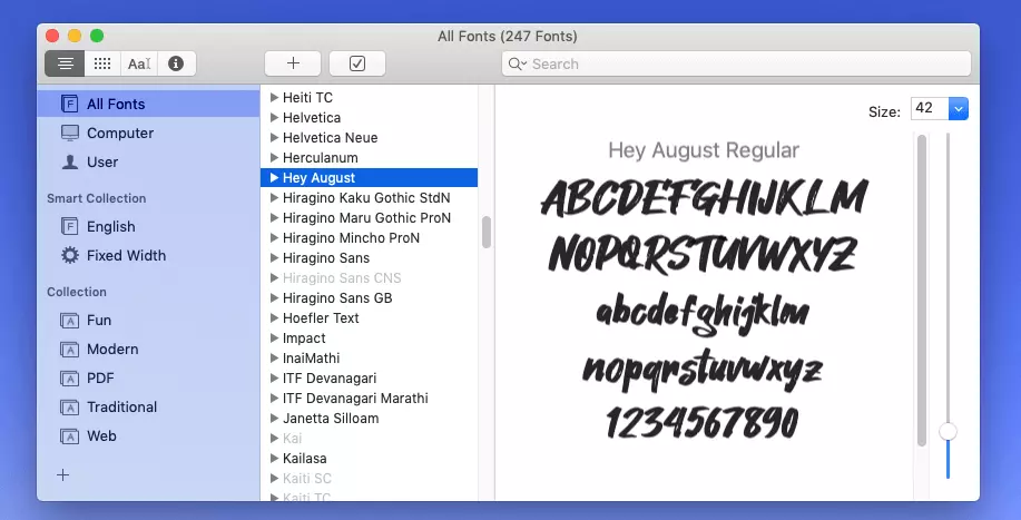 Immagine: Mac: installare font: tutti i font della raccolta