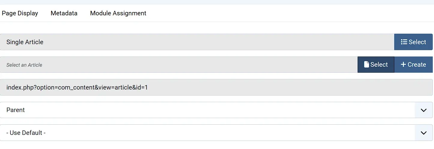 Immagine: Voce di menu &ldquo;Home&rdquo; su Joomla