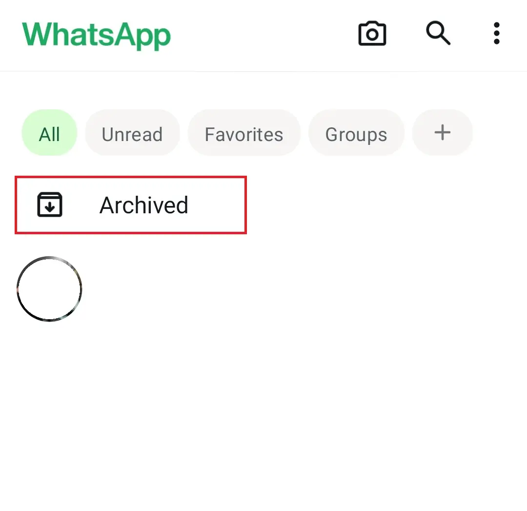 Immagine: Screenshot dell’opzione “Archiviate” su WhatsApp su Android