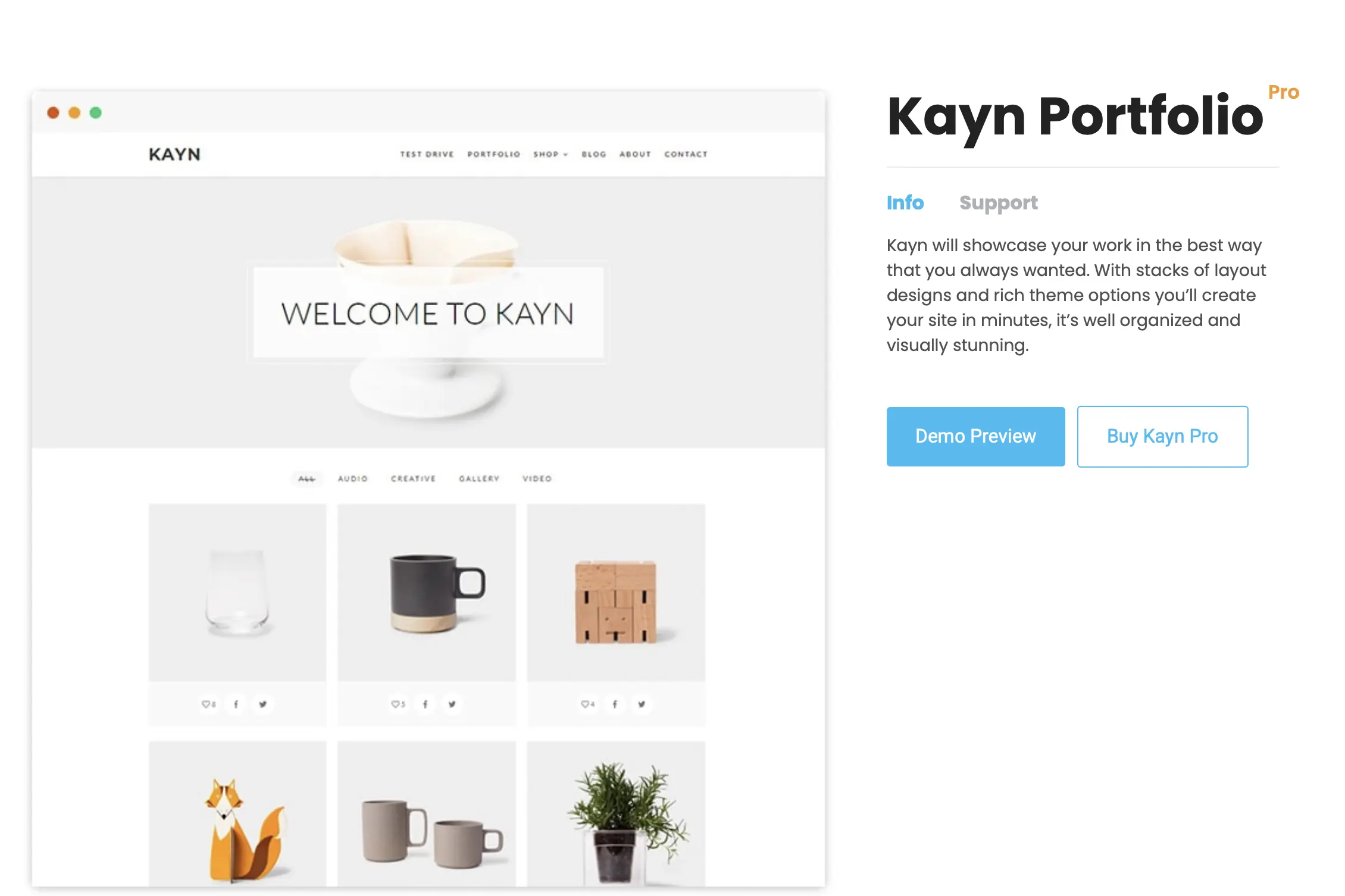 Immagine: Il tema Wordpress Kayn di WP-Royal