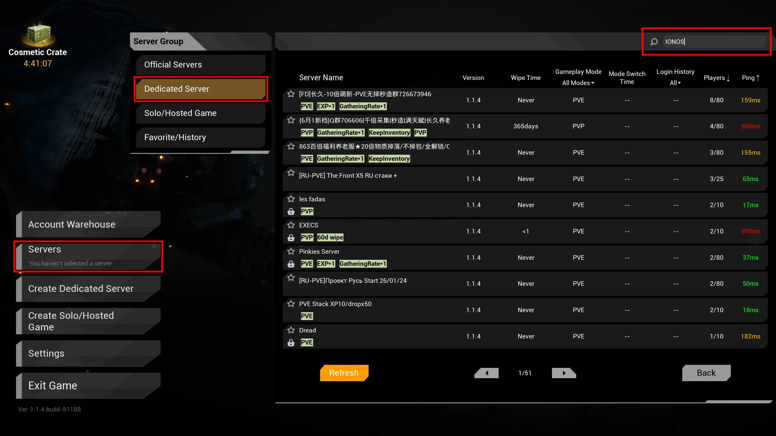 Immagine: The Front: server dedicati disponibili