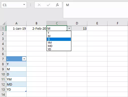 DATA.DIFF come modulo