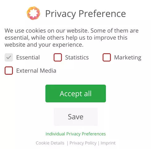 Il banner dei cookie utilizzato da Borlabs