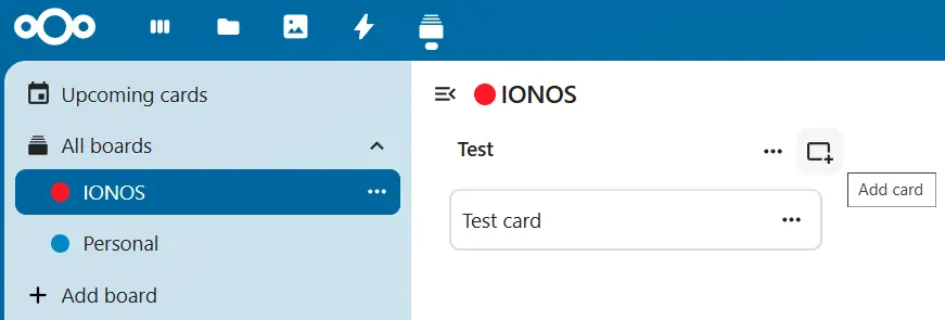 Immagine: Lista e scheda su Nextcloud Deck