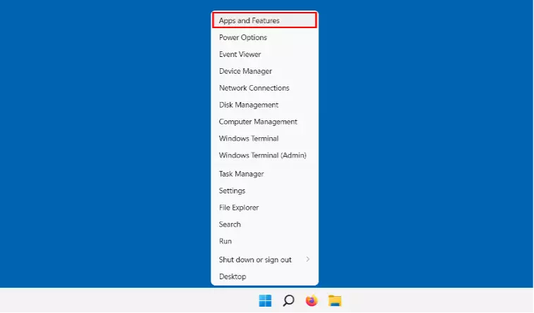 Immagine: Aprite “App e funzionalità” nel menu Start