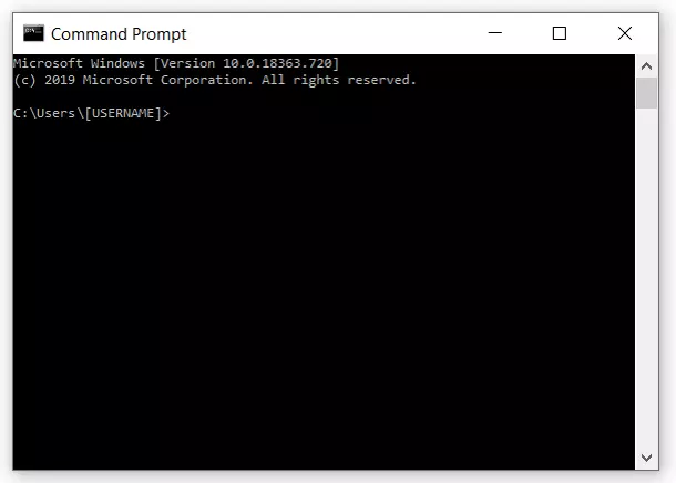 Immagine: Arresto da CMD: prompt dei comandi pronto per l’inserimento