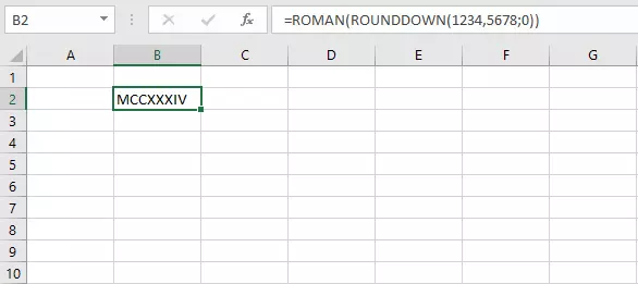 Combinazione delle funzioni di Excel ARROTONDA.PER.DIF e ROMANO