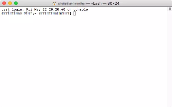 Immagine: Terminale sul Mac 