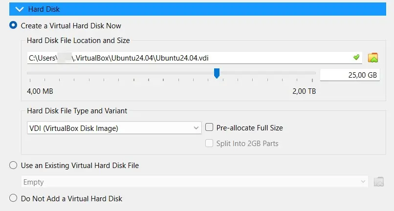 Oracle VirtualBox Manager: creare un disco rigido virtuale Immagine: Oracle VirtualBox Manager: creare un disco rigido virtuale
