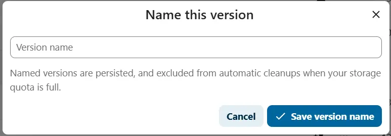 Nextcloud: modifica del nome di una versione Immagine: Nextcloud: modifica del nome di una versione