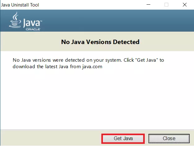 Strumento di disinstallazione di Java: download di Java