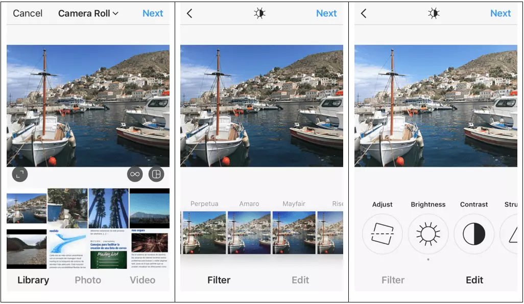 Immagine: Funzione di filtro per l’elaborazione delle immagini nell’app Instagram