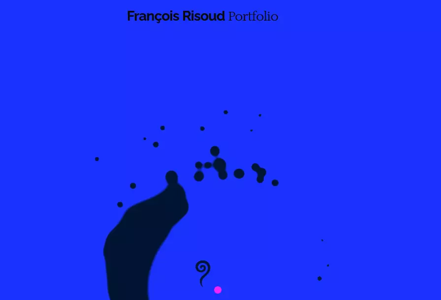 Immagine: Pagina iniziale del portfolio di Francois Risoud