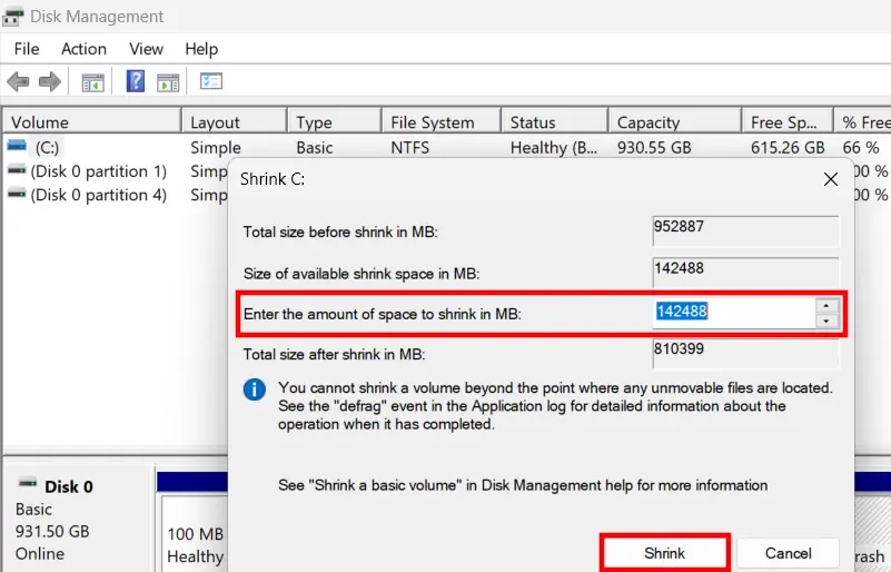 Immagine: Gestione disco in Windows 11